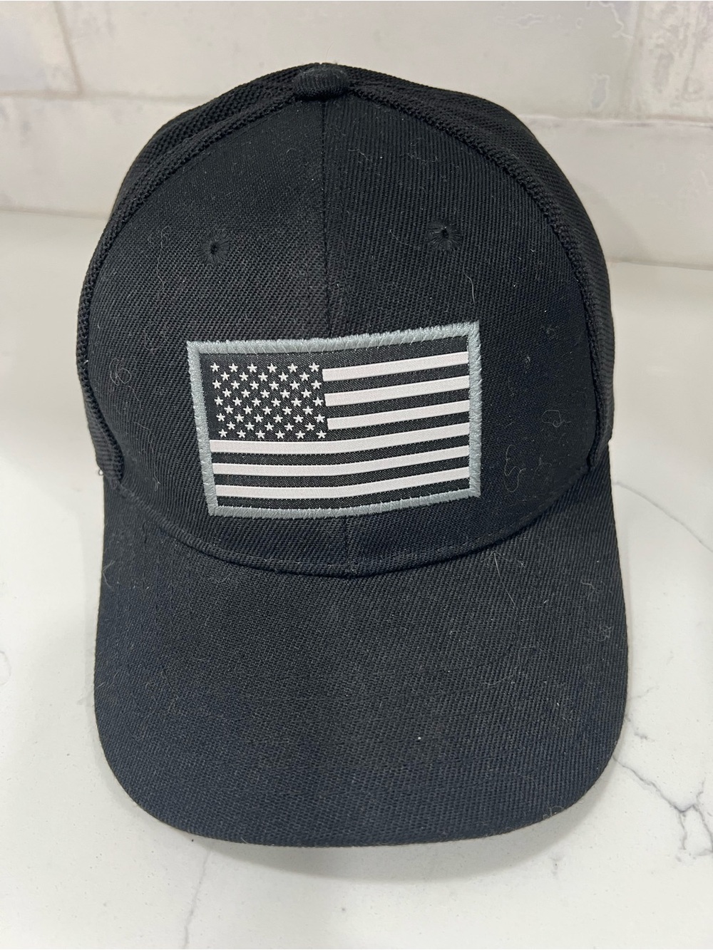 Runs Deep Tactical USA American Flag Premium Tactical Hat Black Snapback Cap
